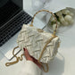 Weave Small Tote Bag With Metal Portable Womens Luxury Shoulder Messenger Bag Phone Purse