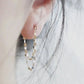 925 Sterling Silver Blade Chain Drop Earrings Sweet Geometry Sweet Tassel Earring