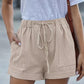 Comfortable Cotton Drawstring Waist Shorts - Soft, Breathable, and Elastic Fabric - Perfect for Summer Casual Wear with Pockets