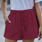 Comfortable Cotton Drawstring Waist Shorts - Soft, Breathable, and Elastic Fabric - Perfect for Summer Casual Wear with Pockets