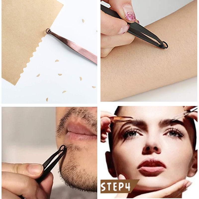 Universal Nose Hair Trimming Tweezers Stainless Steel Eyebrow Nose Hair Cut Manicure Facial Trimming Makeup Scissors