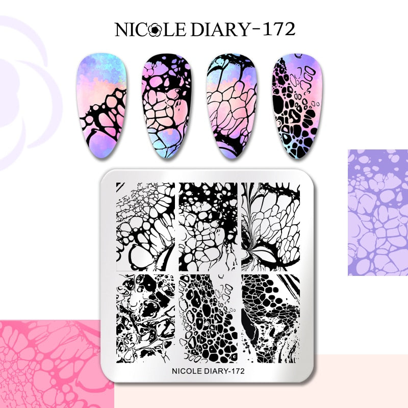 Abstract Face Design Stamp Plates Leaf Flower Nail Art Stamping Template Printing Stencil Image Tool