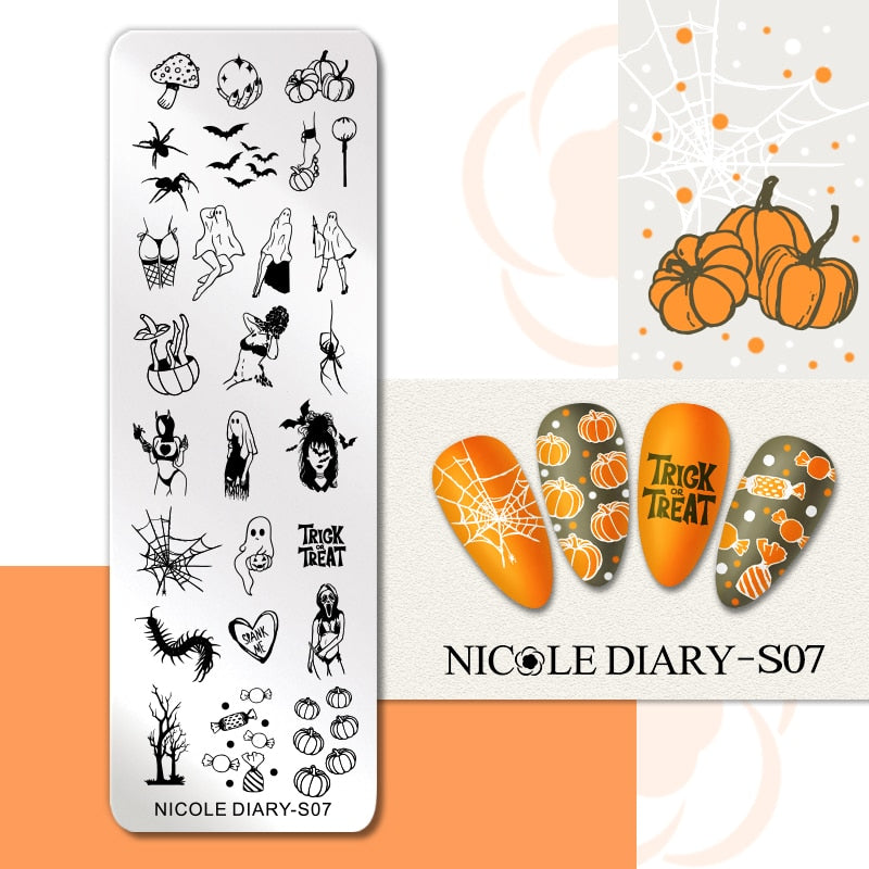 Abstract Face Design Stamp Plates Leaf Flower Nail Art Stamping Template Printing Stencil Image Tool