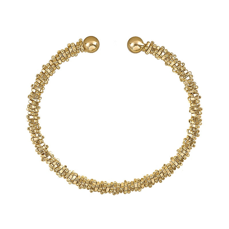 Classic Simple Copper Alloy Gold Colour Jewelry Bracelets