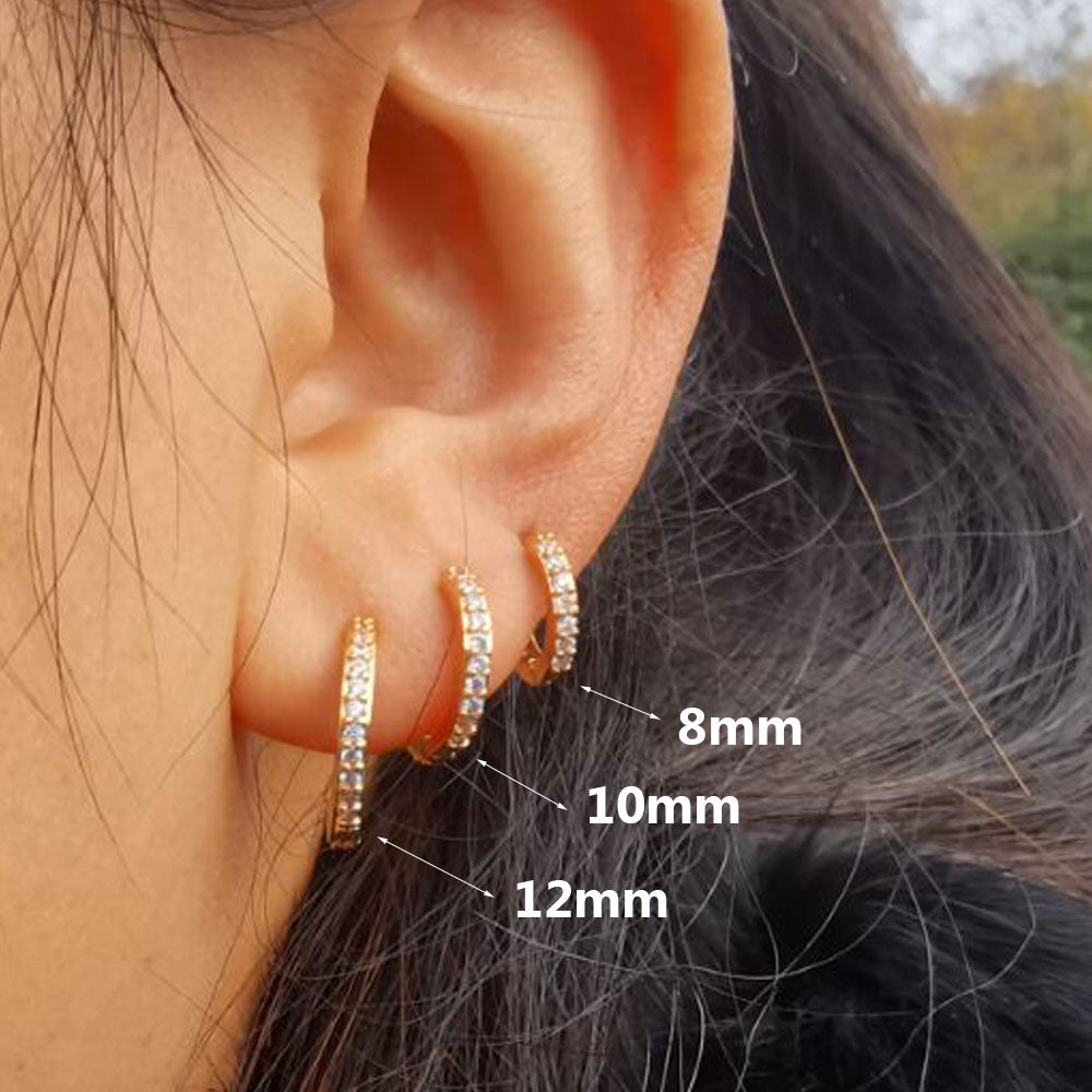 2 Pcs Rainbow Tiny Rings Cartilage Small Helix Piercing Conch Earlobe Tragus Circle