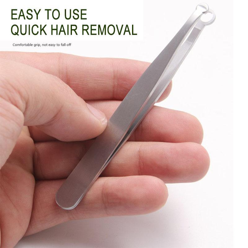 Universal Nose Hair Trimming Tweezers Stainless Steel Eyebrow Nose Hair Cut Manicure Facial Trimming Makeup Scissors