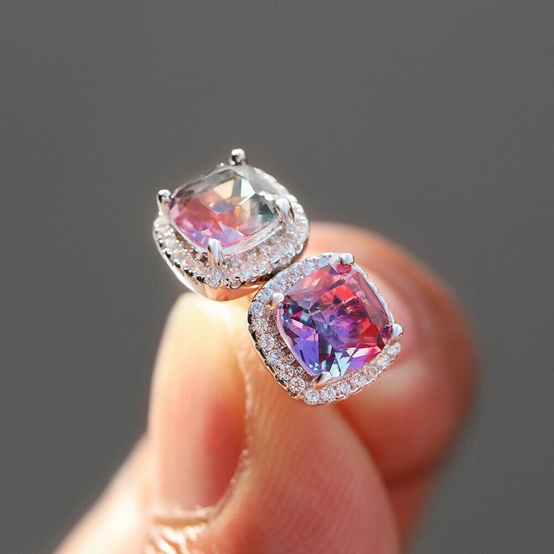 Luxury Crystal Zircon Stud Earrings Vintage Snowflakes Temperament Earrings