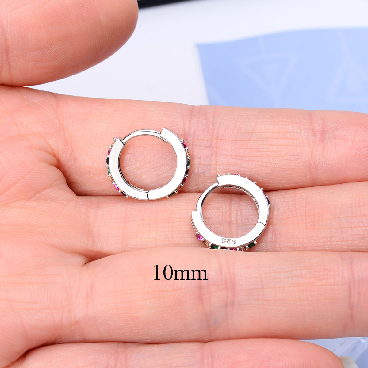 2 Pcs Rainbow Tiny Rings Cartilage Small Helix Piercing Conch Earlobe Tragus Circle