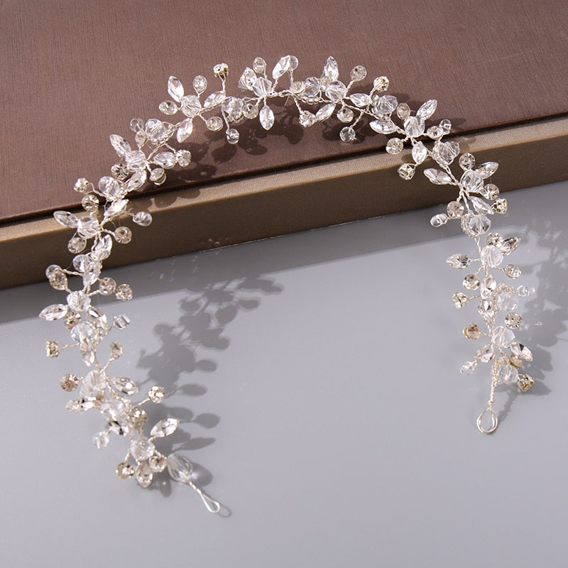 Pearl Rhinestone Headband Wedding Hair Accessories Bride Tiara Headband