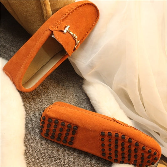 Women 100% Genuine Leather Women Flat Shoes Casual Loafers Slip On Flats Shoes