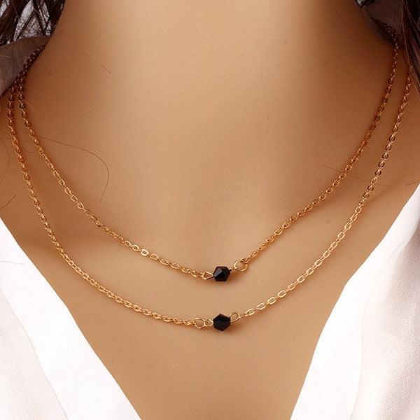 Vintage Multilayer Pendant Butterfly Necklace Moon Star Charm Choker Necklaces Boho Jewelry