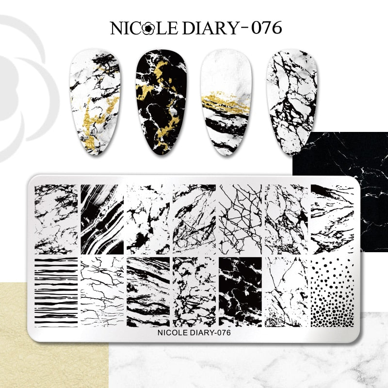 Abstract Face Design Stamp Plates Leaf Flower Nail Art Stamping Template Printing Stencil Image Tool