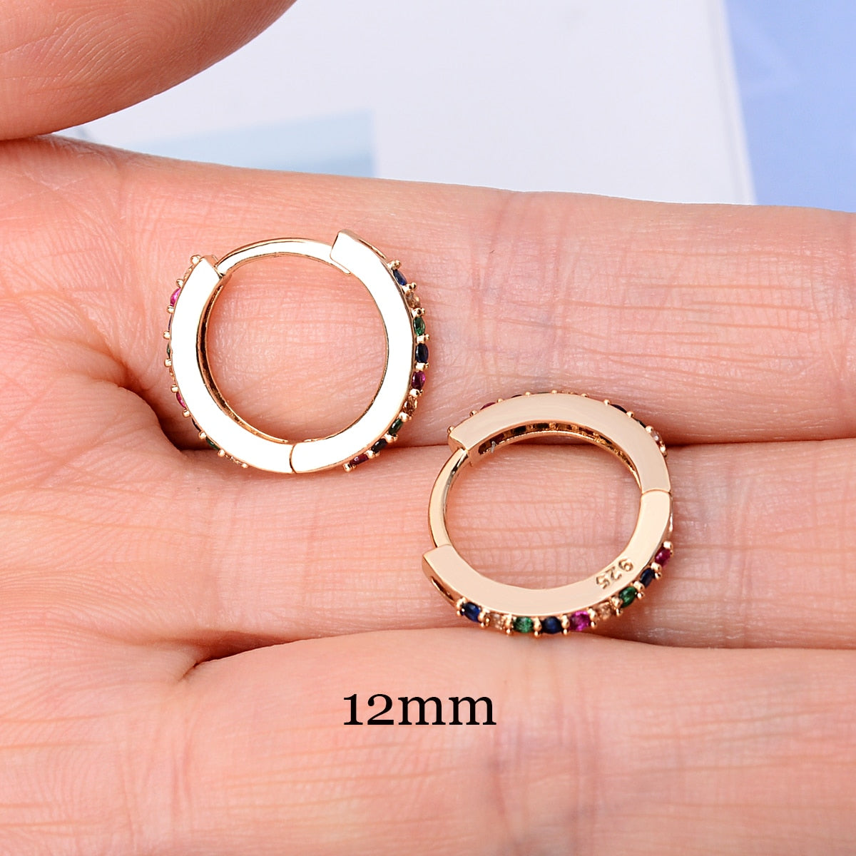 2 Pcs Rainbow Tiny Rings Cartilage Small Helix Piercing Conch Earlobe Tragus Circle