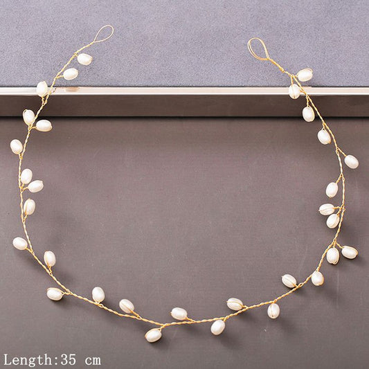 Pearl Rhinestone Headband Wedding Hair Accessories Bride Tiara Headband