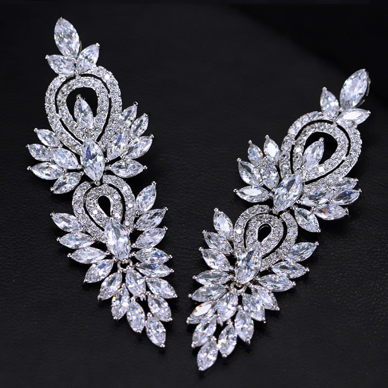 Vintage Gorgeous Cubic Zirconia Luxury Bridal Earring