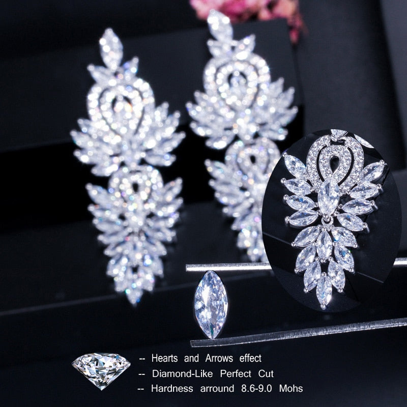 Vintage Gorgeous Cubic Zirconia Luxury Bridal Earring