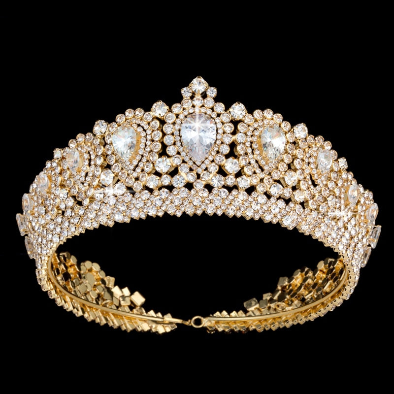 Bling Wedding Crown Diadem Tiara With Zirconia Crystal Tiaras and Crowns