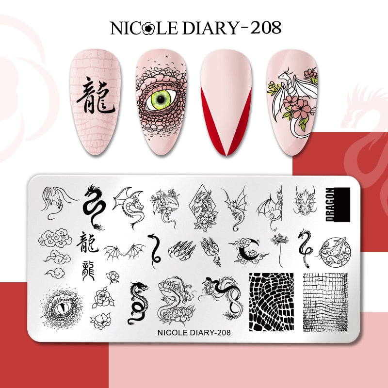 Abstract Face Design Stamp Plates Leaf Flower Nail Art Stamping Template Printing Stencil Image Tool