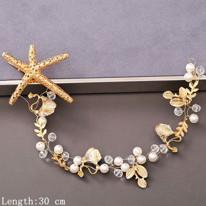 Pearl Rhinestone Headband Wedding Hair Accessories Bride Tiara Headband