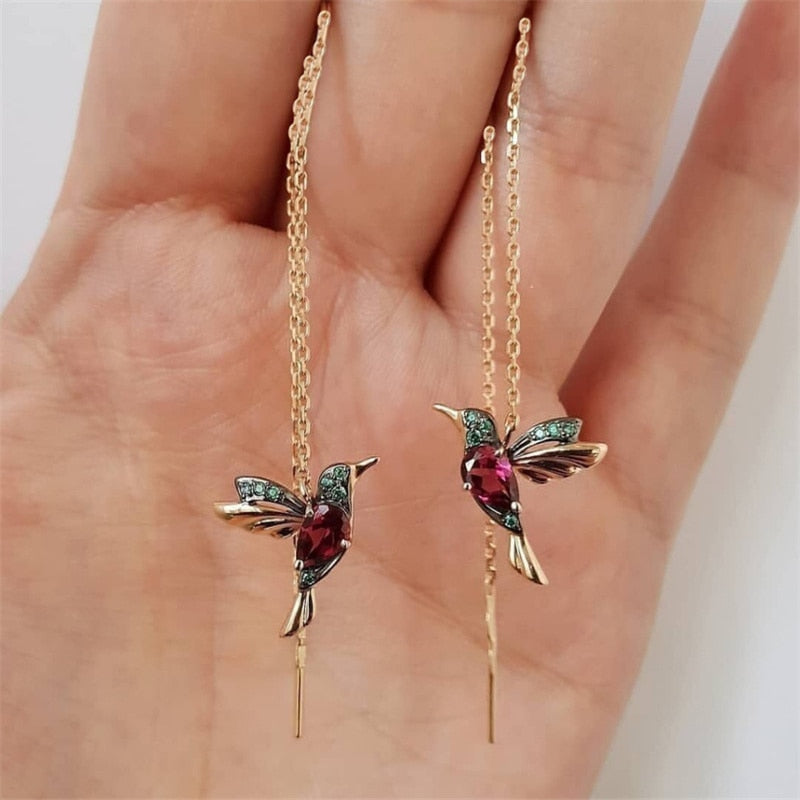 Little Bird Drop Long Hanging Earrings Tassel Earring Stylish Jewelry Personality Gift