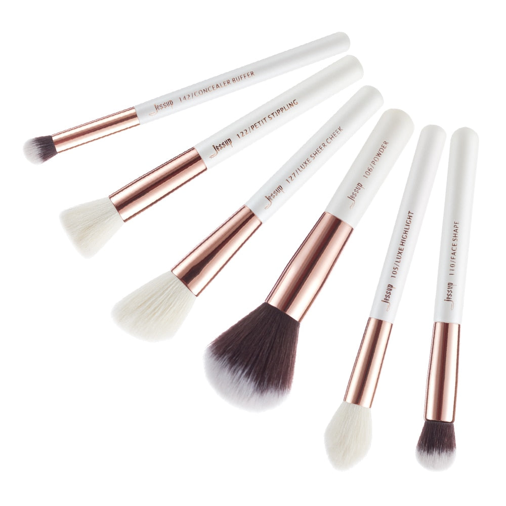 Makeup Brushes Set Pearl-White-Rose-Gold Pinceaux Maquillage Cosmetic Tools Eyeshadow Powder Definer 6-25pcs