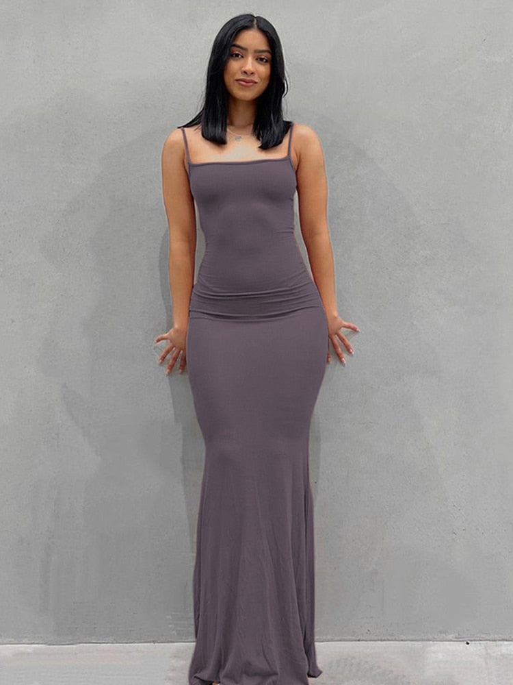 Sleeveless Backless Slim Sexy Maxi Dress