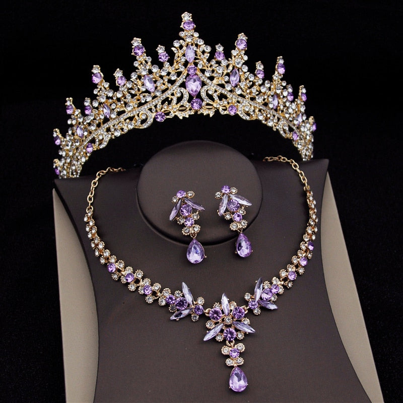 Royal Queen Bridal Jewelry Sets  Luxury Tiaras Crown Sets