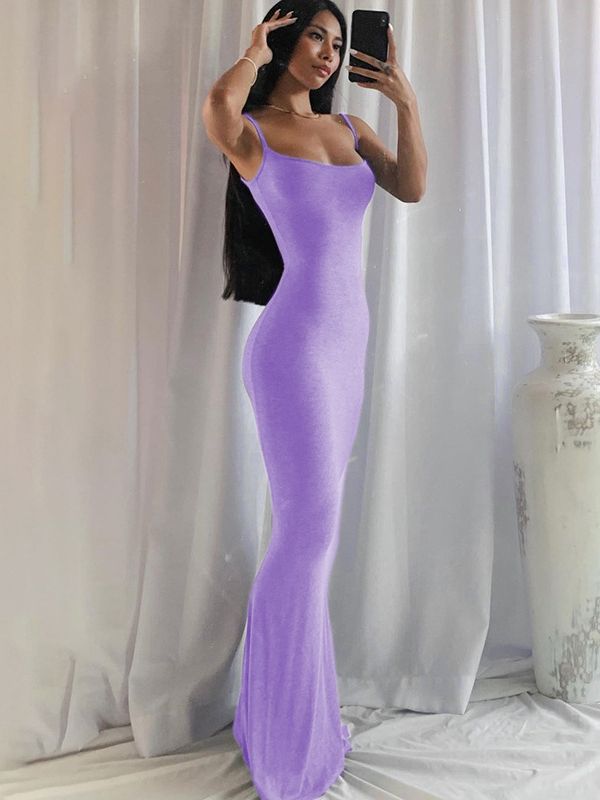 Sleeveless Backless Slim Sexy Maxi Dress