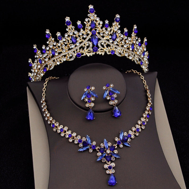 Royal Queen Bridal Jewelry Sets  Luxury Tiaras Crown Sets