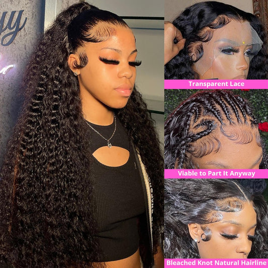 360 Full Lace Frontal Wig Human Hair Wigs Brazilian Deep Wave Frontal Wig