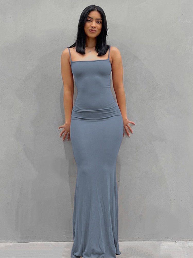 Sleeveless Backless Slim Sexy Maxi Dress