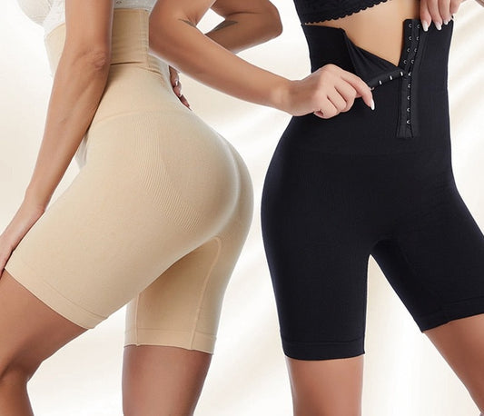 Women Firm Tummy Control with Hook Butt Lifter Shapewear Panties High Waist Trainer Body Shaper Shorts Female Slimming fajas