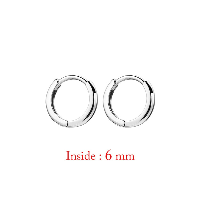 Minimal Glossy Hoop Earrings Gold Color Tiny Cartilage Piercing Trendy Small Huggie