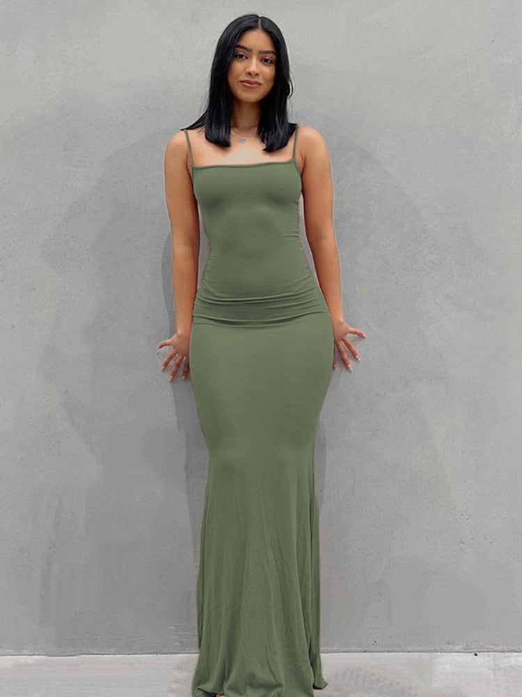 Sleeveless Backless Slim Sexy Maxi Dress