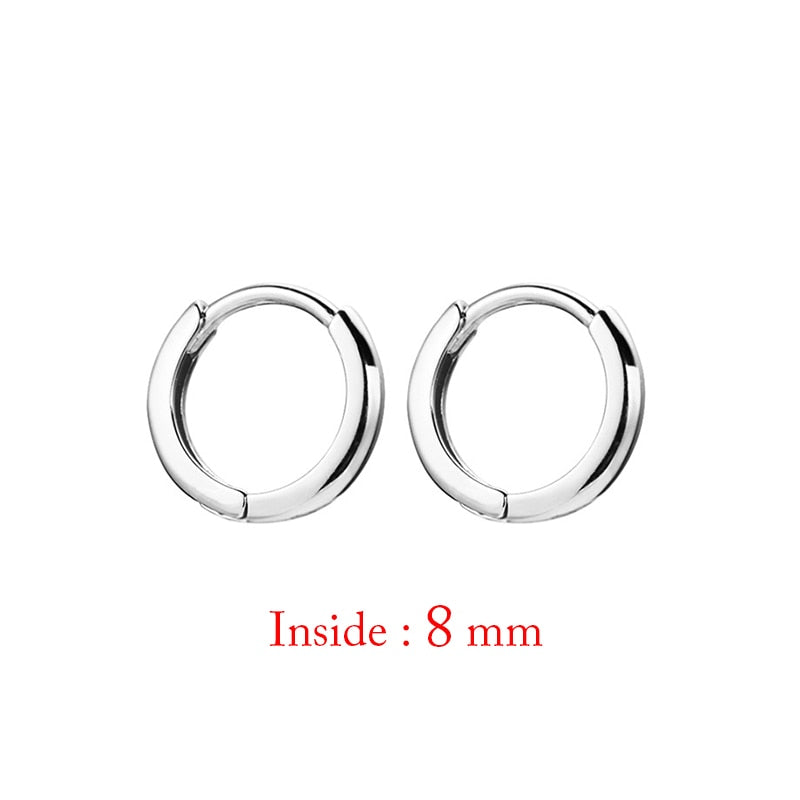 Minimal Glossy Hoop Earrings Gold Color Tiny Cartilage Piercing Trendy Small Huggie