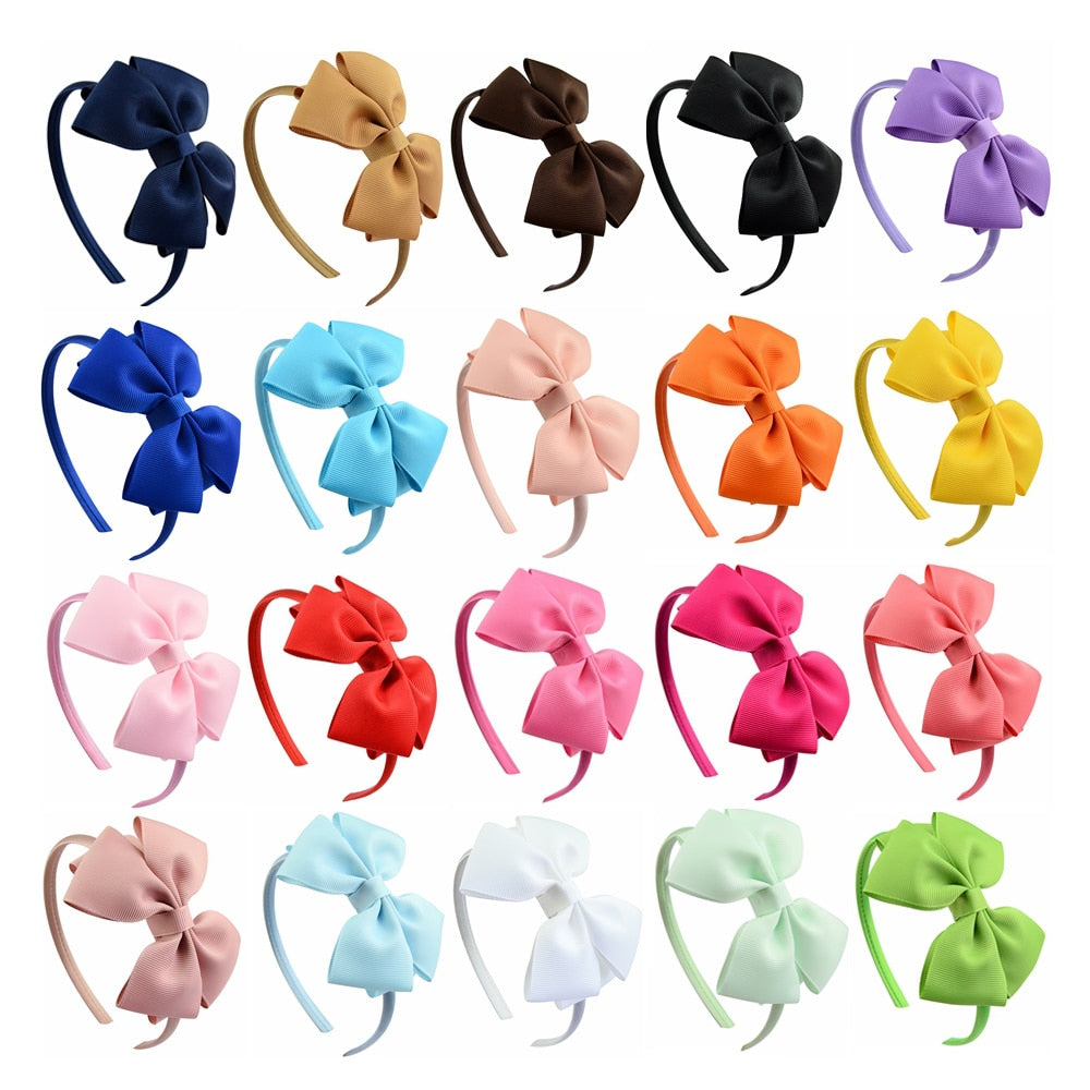 Solid Hairbands Princess Hair Accessories Lady Bowknot Ribbon Hairbands Hair Decor