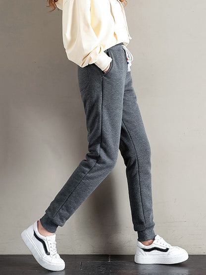 Women Winter Thick Lambskin Cashmere Pants Warm Casual Cotton Pants Loose Harlan Trousers