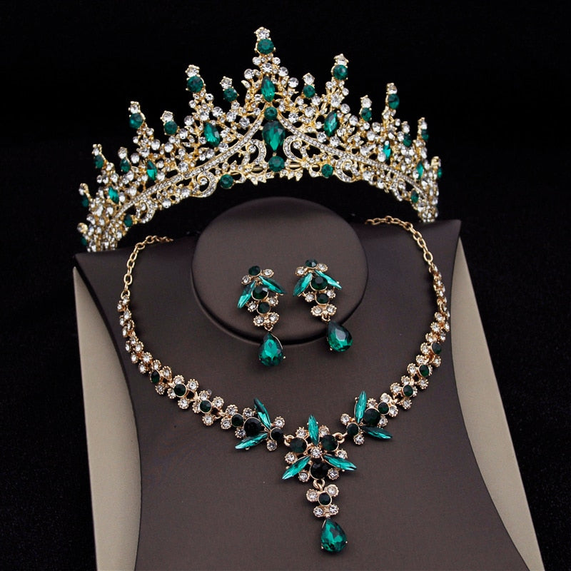 Royal Queen Bridal Jewelry Sets  Luxury Tiaras Crown Sets