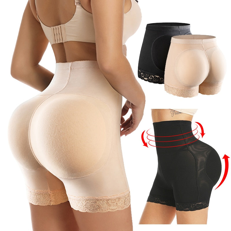 Women Butt Lifter Panties Body Shaper High Waist Cinchers Push Up Seamless Pads Fake Hip Lifting Shapewear