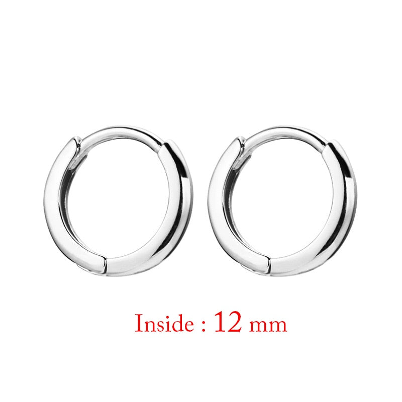 Minimal Glossy Hoop Earrings Gold Color Tiny Cartilage Piercing Trendy Small Huggie