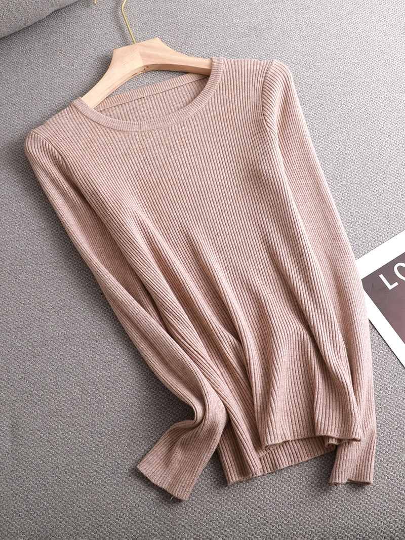 winter clothes Knitted woman sweaters Pullovers spring Autumn Basic women's jumper