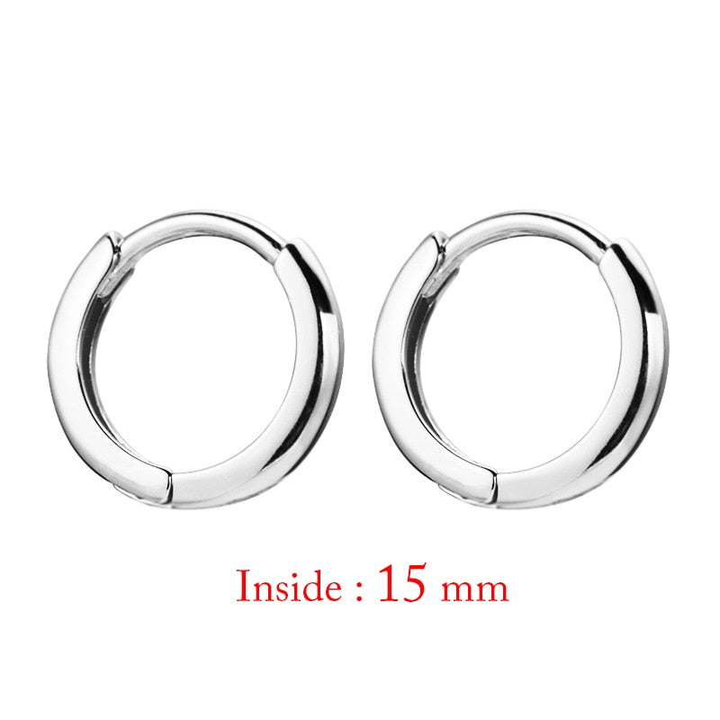 Minimal Glossy Hoop Earrings Gold Color Tiny Cartilage Piercing Trendy Small Huggie