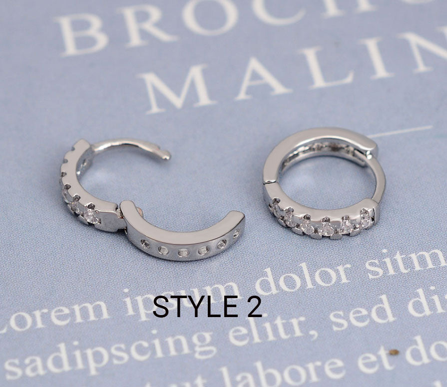 2 Pcs Rainbow Tiny Rings Cartilage Small Helix Piercing Conch Earlobe Tragus Circle